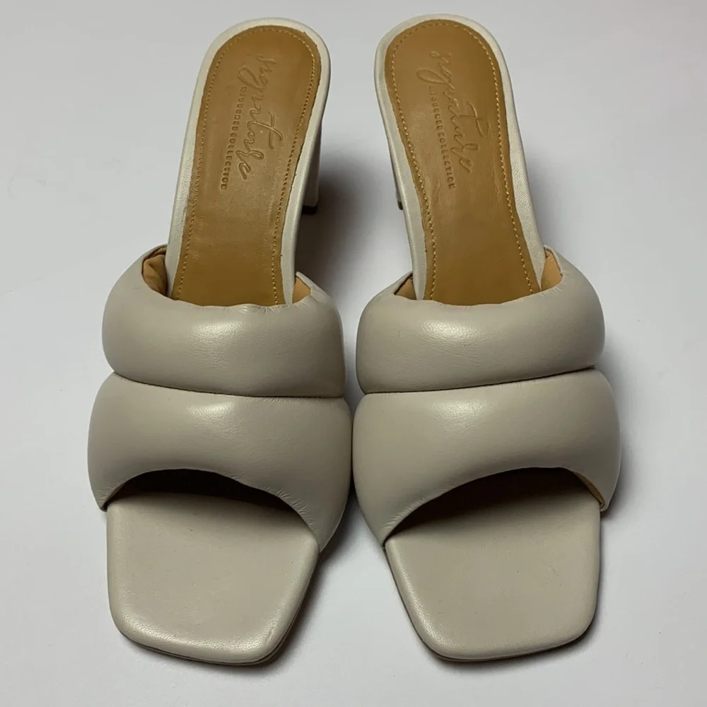 Nude Slip on Heels Sandals Signature by Journee Collection Size 11